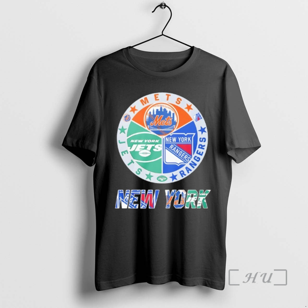 Trending New York Rangers New York Mets New York Jets Mashup Logo Premium T Shirts