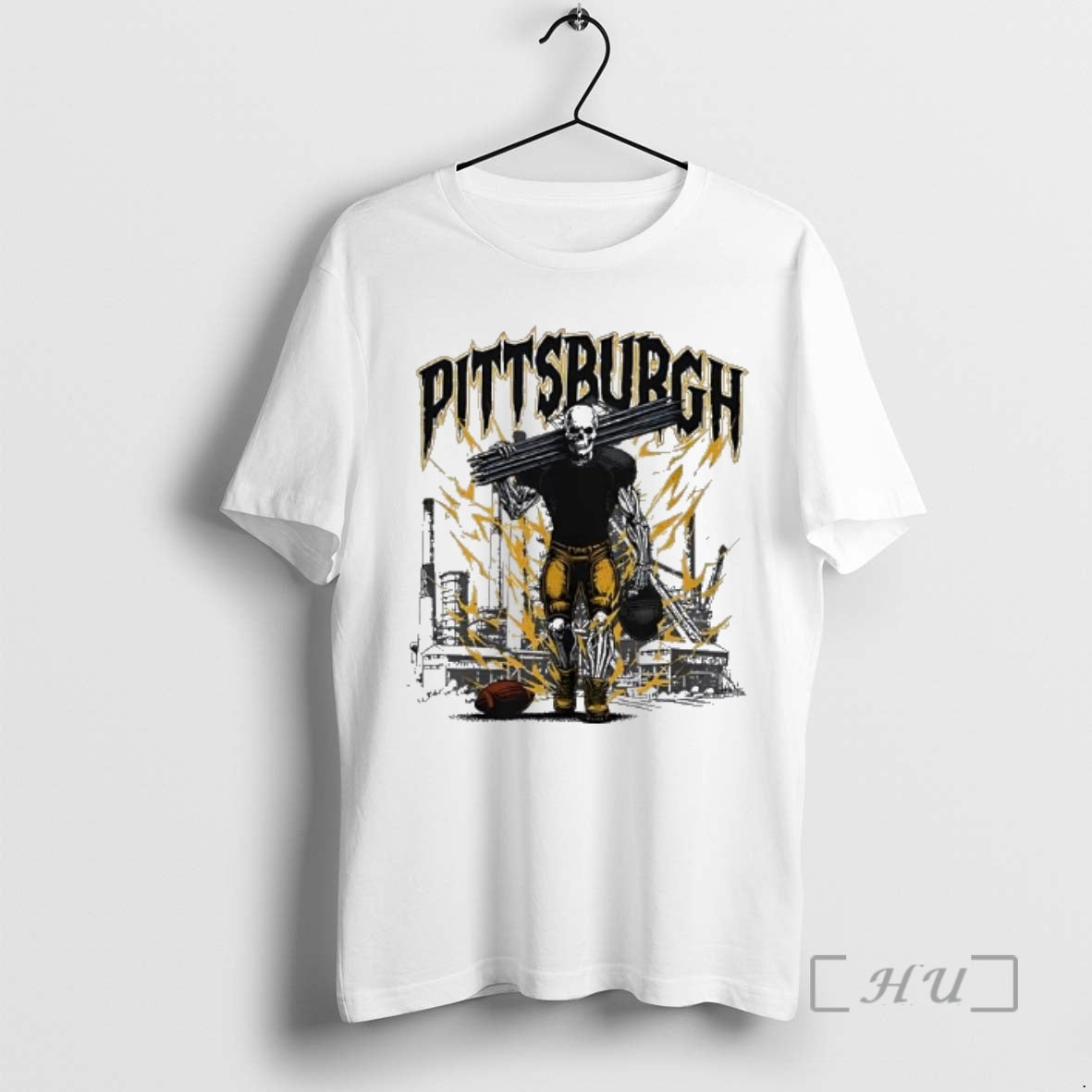 Trending Pittsburgh Football Skeleton Bootleg Skyline