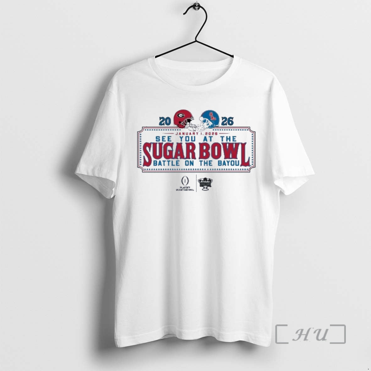 Trending See You At The Sugar Bowl Dueling Helmet 2026 Georgia Vs Ole Miss Premium