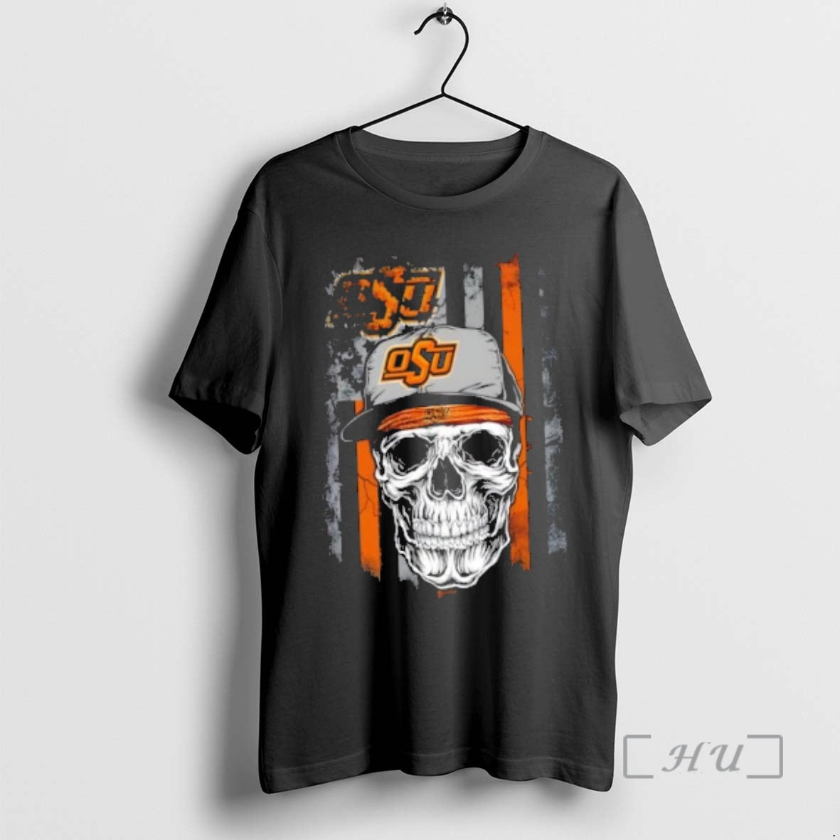 Trending Skull Wearing A Cap Oklahoma State Cowboys Us Flag