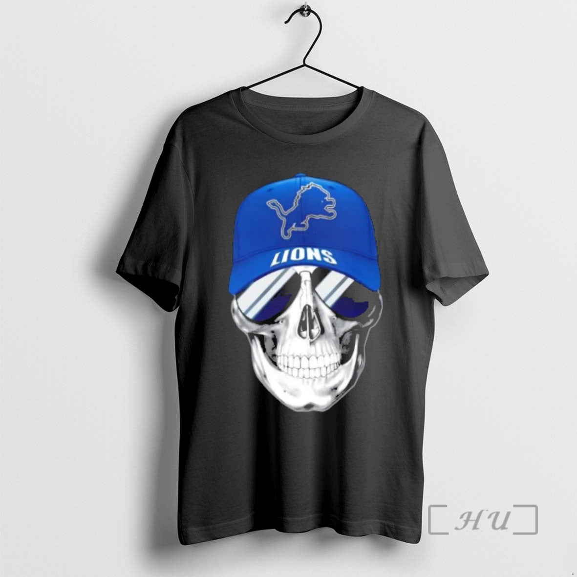 Trending Skull Wearing A Cap And Smile Detroit Lions Fans
