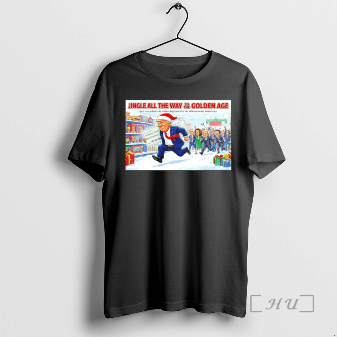Trending Trump Santa Jingle All The Way To The Golden Age Premium T Shirts Sweater
