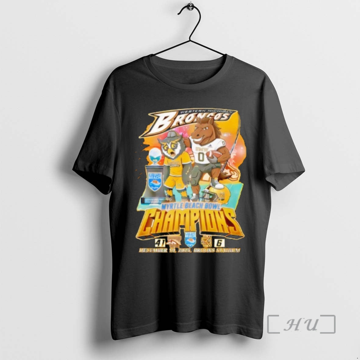 Trending Western Michigan Broncos Myrtle Beach Bowl Champions 2025 Beat Kennesaw Premium T Shirts Sweater