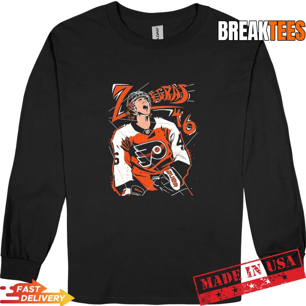Trevor Zegras Screaming Philadelphia Flyers T-Shirt