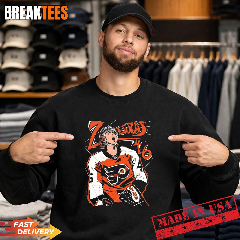 Trevor Zegras Screaming Philadelphia Flyers T-Shirt