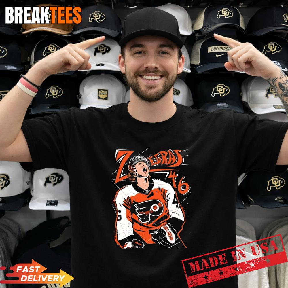 Trevor Zegras Screaming Philadelphia Flyers T-Shirt