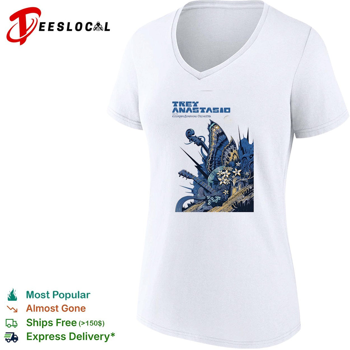 Trey Anastasio with the Colorado Symphony Orchestra Red Rocks Amphitheatre shirt