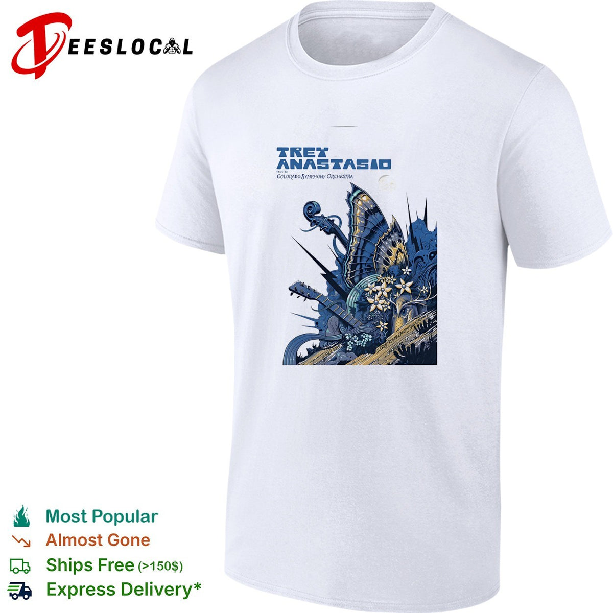Trey Anastasio with the Colorado Symphony Orchestra Red Rocks Amphitheatre shirt