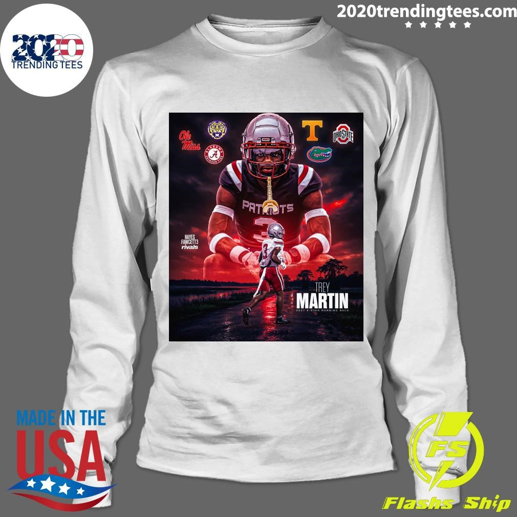 Trey Martin The 5’10 200 RB from Winnsboro, LA is ranked as the No. 10 RB in the 2027 Rivals300 Shirt