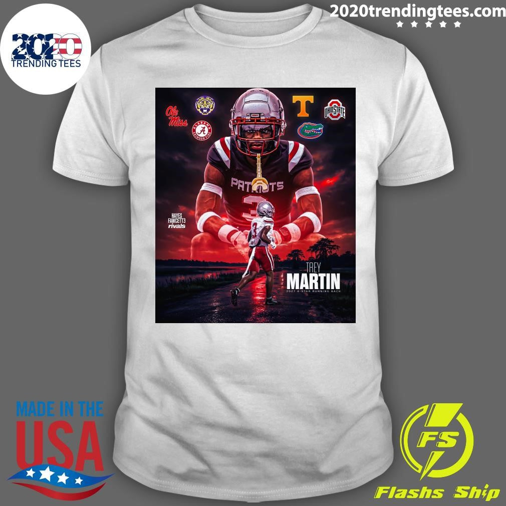 Trey Martin The 5’10 200 RB from Winnsboro, LA is ranked as the No. 10 RB in the 2027 Rivals300 Shirt