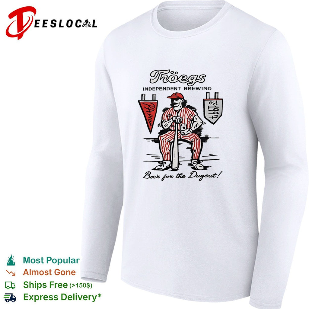 Tröegs Independent Brewing Beer for the Dugout PA Proud est 1997 Baseball shirt