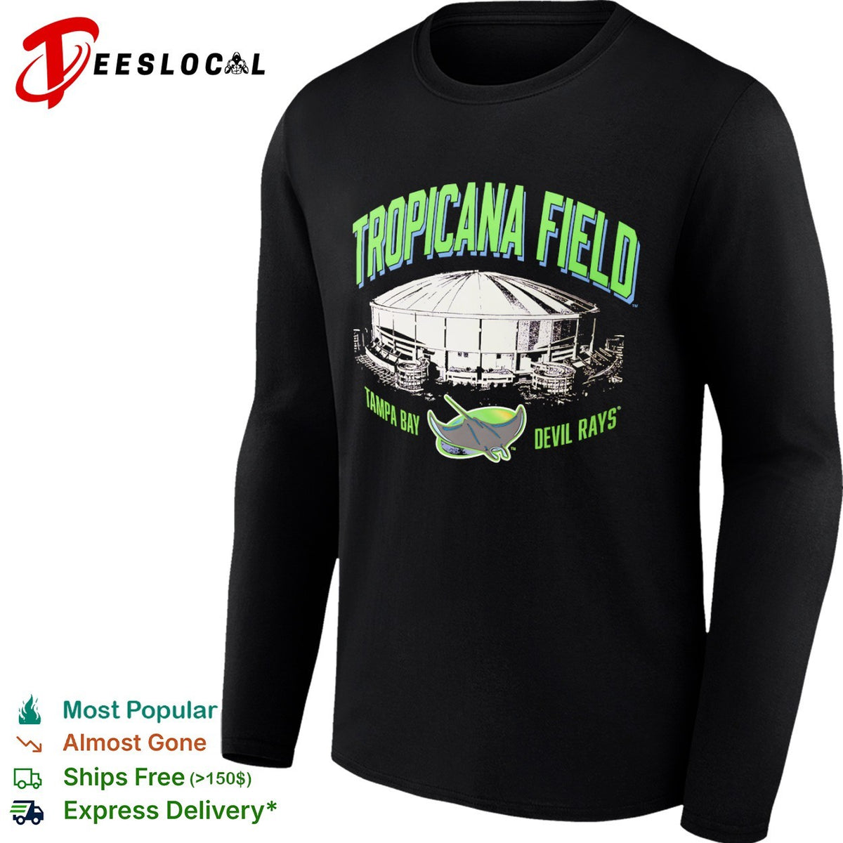 Tropicana Field Tampa Bay Devil Rays MLB Baseball Stadium Logo shirt