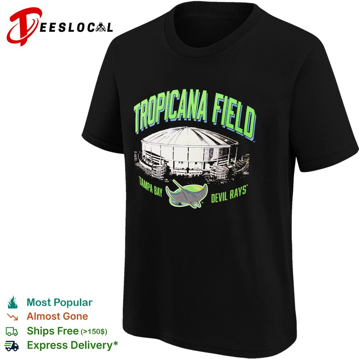 Tropicana Field Tampa Bay Devil Rays MLB Baseball Stadium Logo shirt