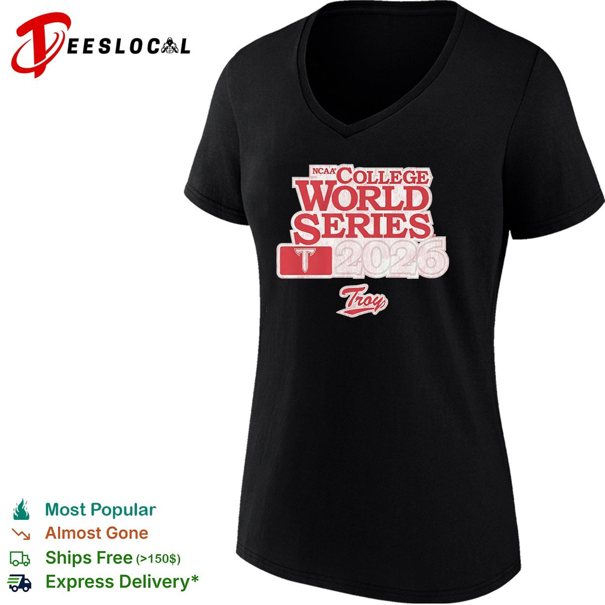 Troy Trojans Baseball 2026 NCAA College World Series shirt