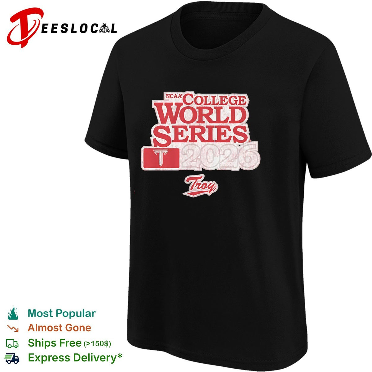 Troy Trojans Baseball 2026 NCAA College World Series shirt