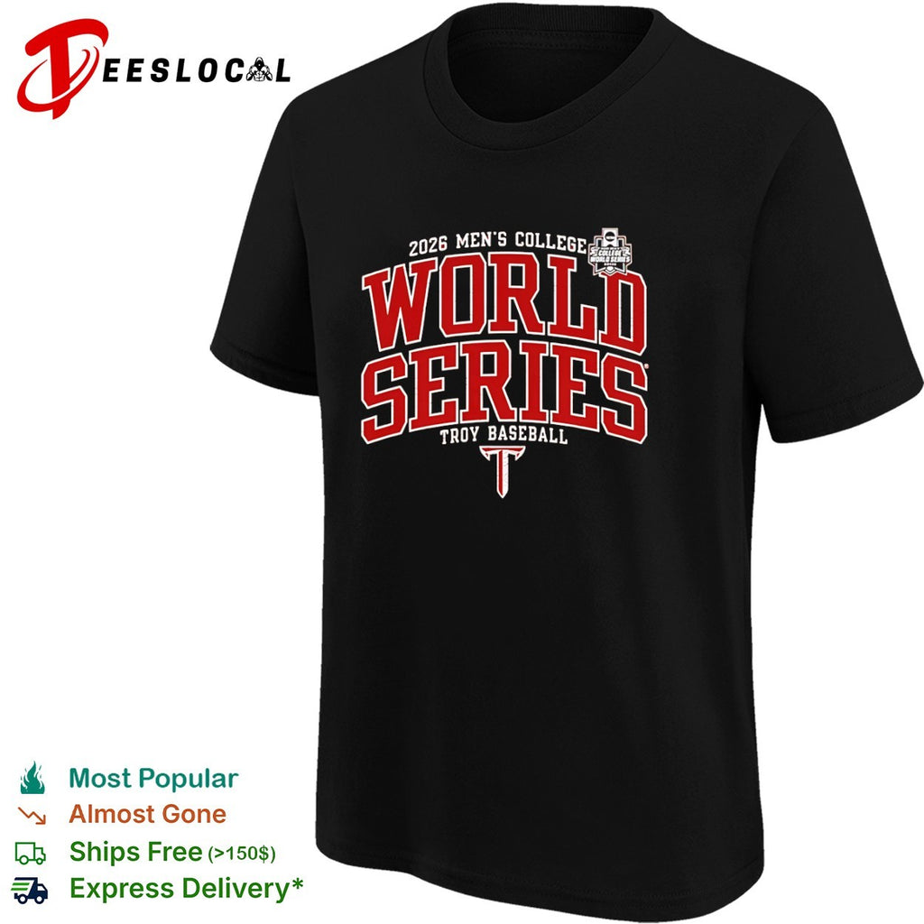 Troy Trojans Mens College World Series 2026 logo shirt