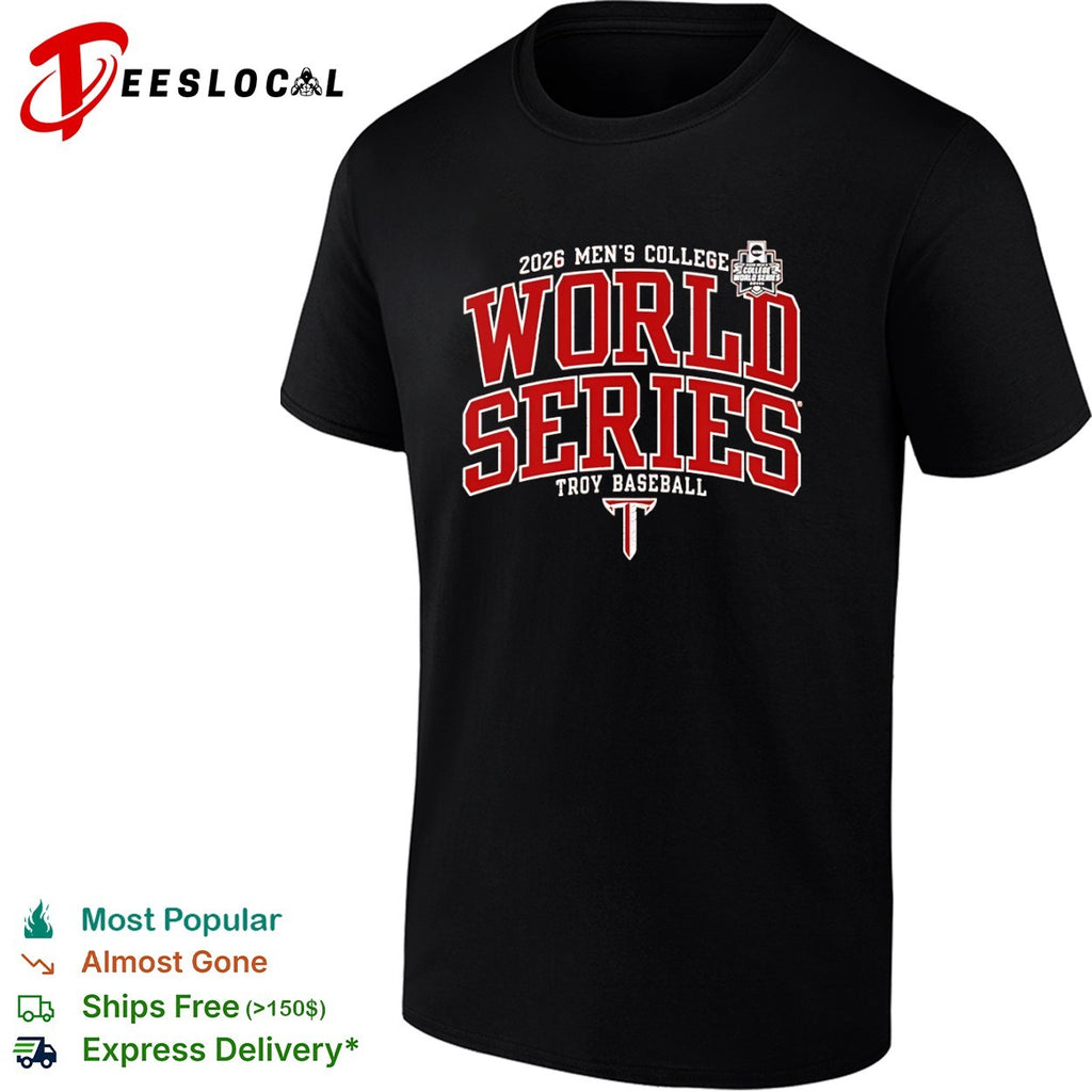 Troy Trojans Mens College World Series 2026 logo shirt