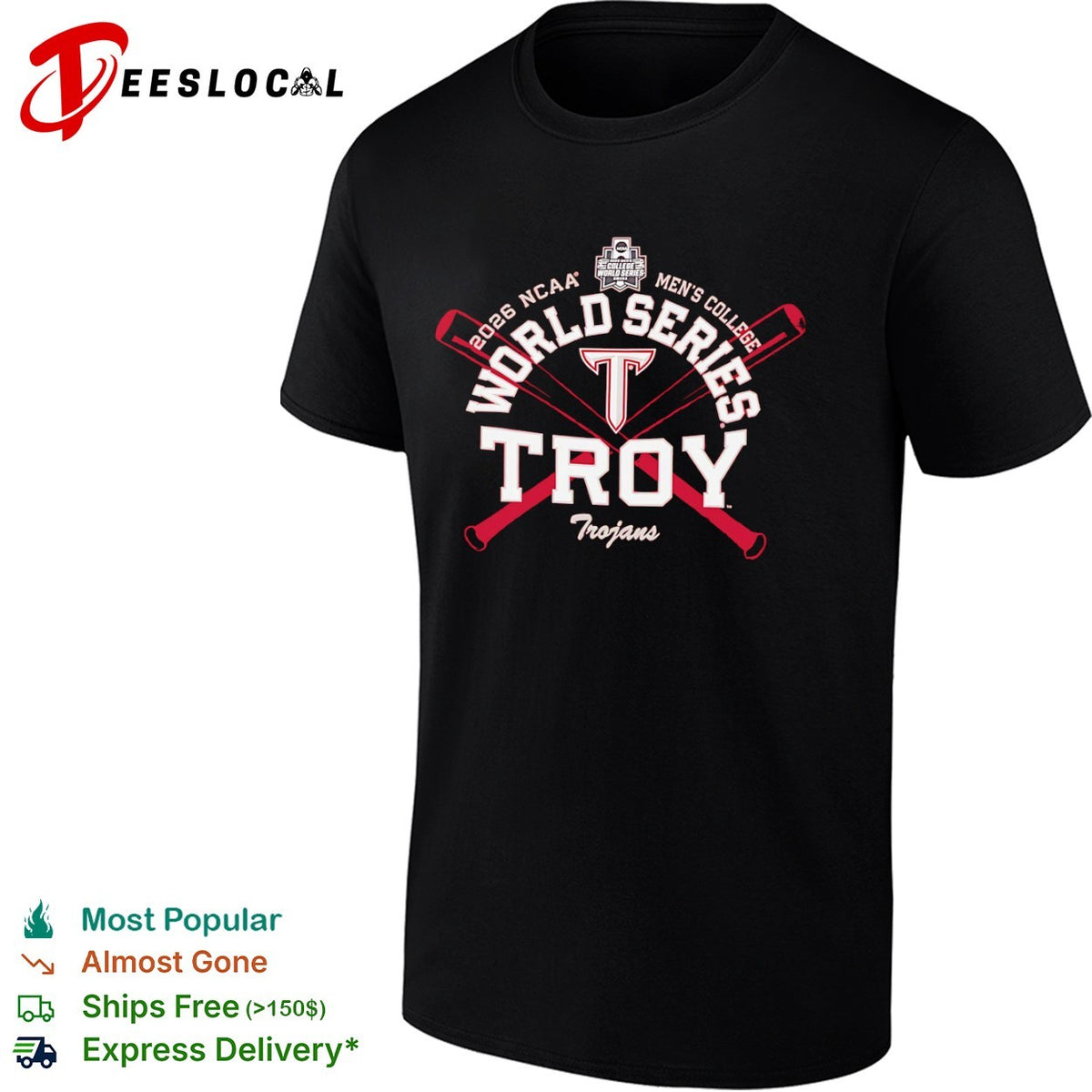 Troy Trojans NCAA Men’s College World Series 2026 shirt
