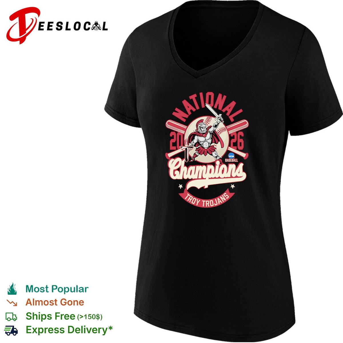 Troy Trojans National Champions 2026 NCAA Baseball Logo shirt
