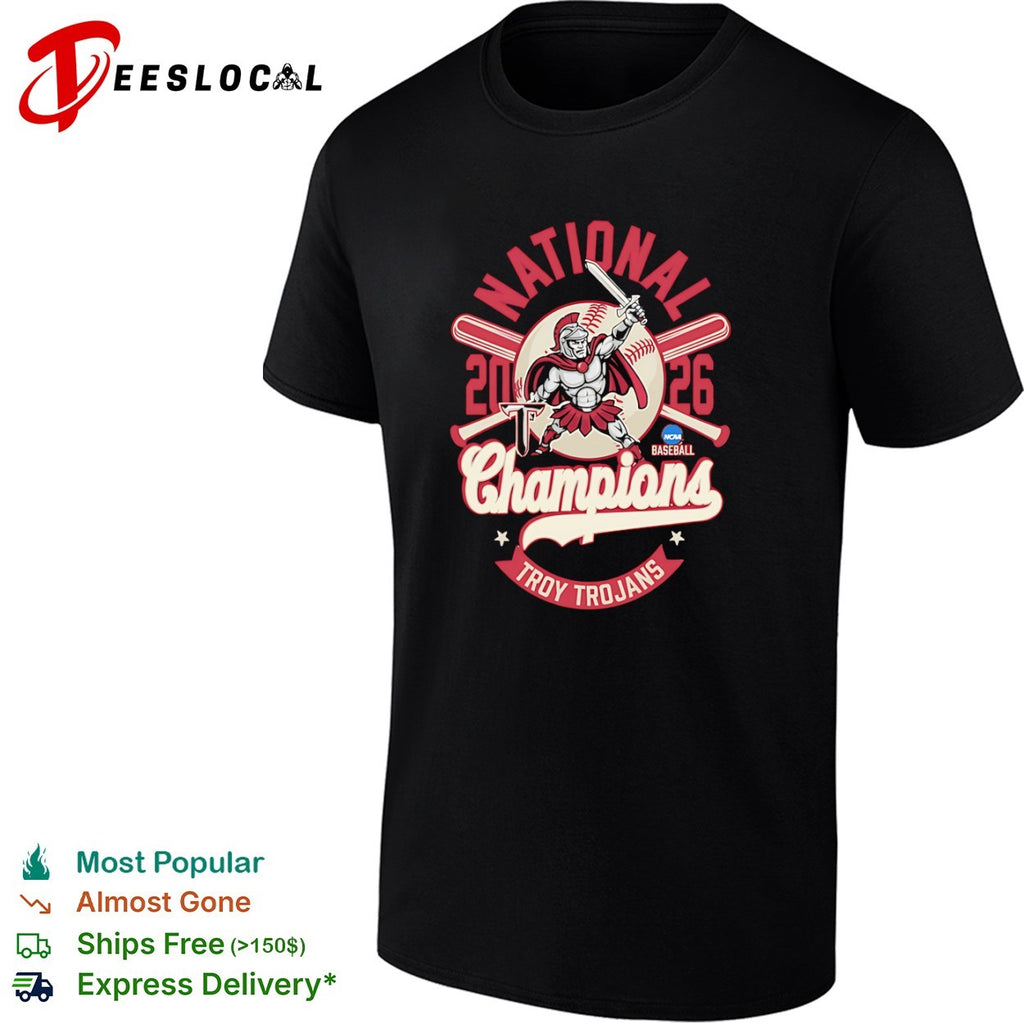 Troy Trojans National Champions 2026 NCAA Baseball Logo shirt