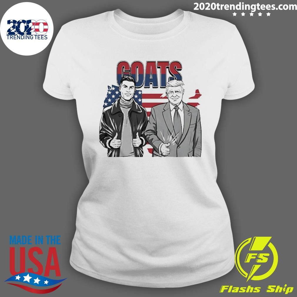 Trump Ronaldo Cr7 The Goats Usa Flag Meme Shirt