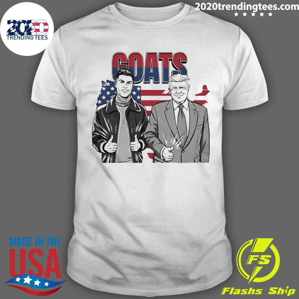 Trump Ronaldo Cr7 The Goats Usa Flag Meme Shirt