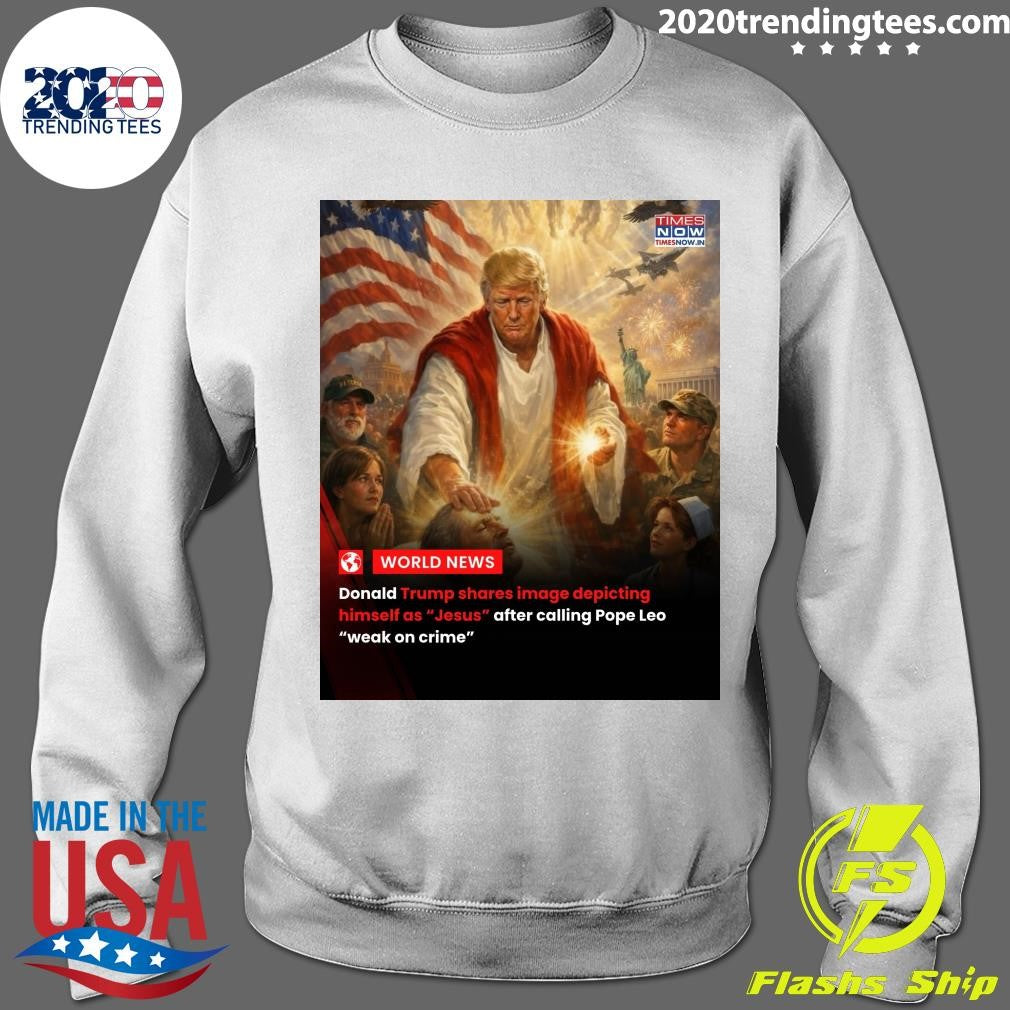 Trump’s AI image of himself as Jesus-like figure follows feud with Pope Leo Shirt