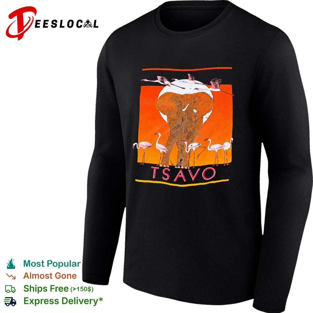 Tsavo Elephant and Flamingo 1982 shirt