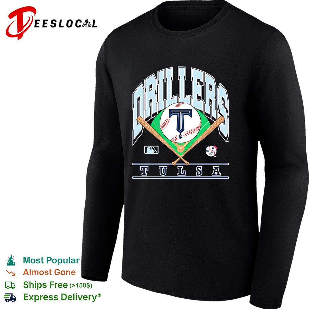 Tulsa Drillers Baseball Logo and Oil Rig shirt