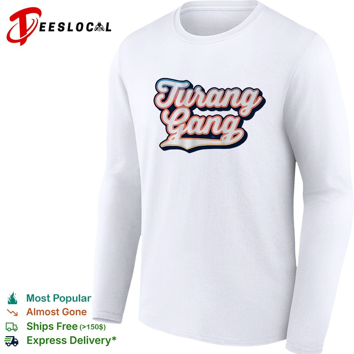 Turang Gang baseball script typography shirt