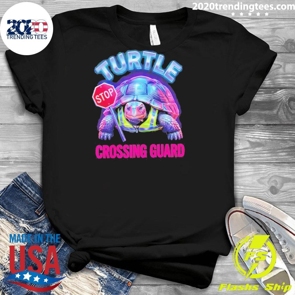 Turtle Stop Crossing Guard Retro Vibe Shirt