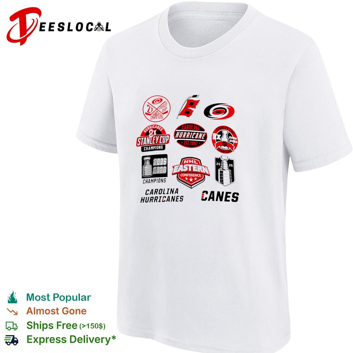 Two time Stanley Cup champions eastern conference badge collage shirt