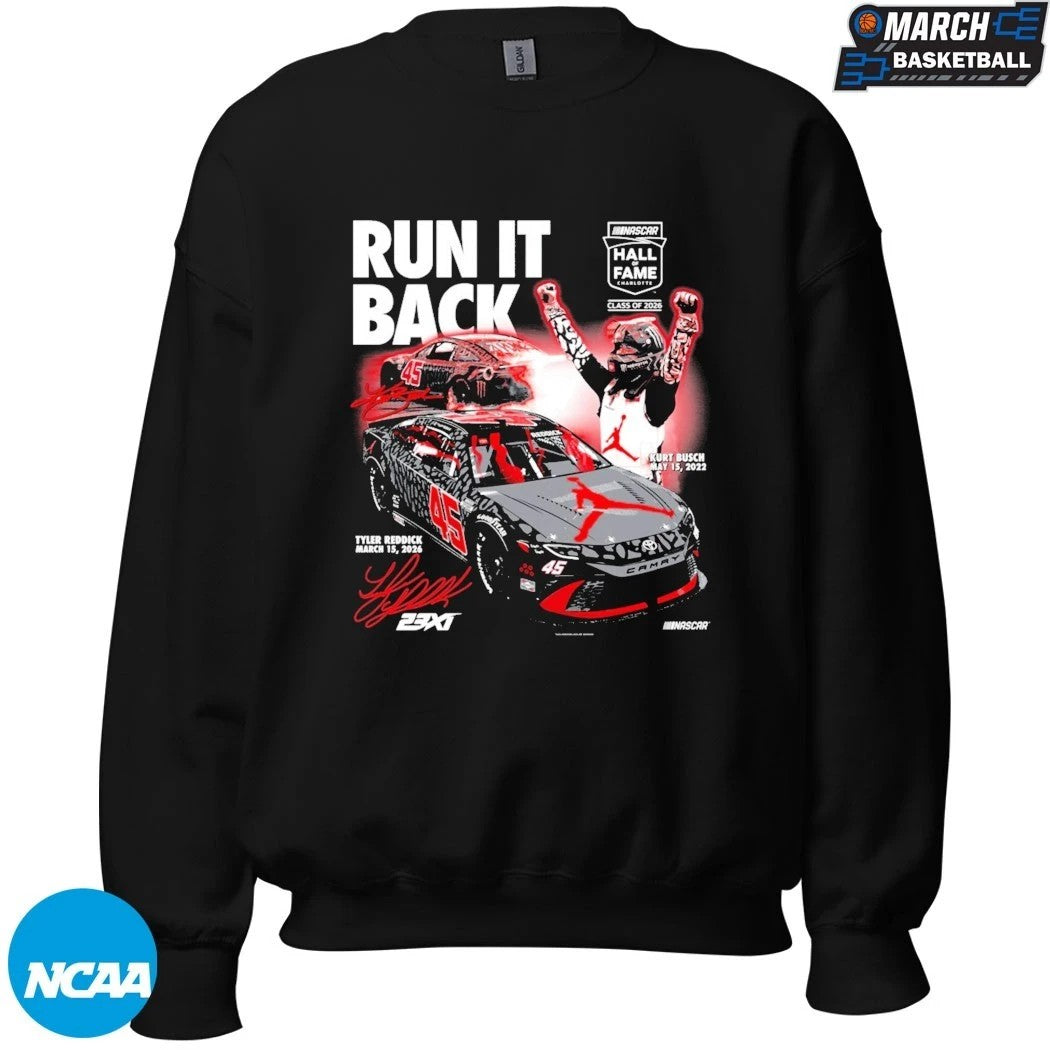 Tyler Reddick And Kurt Busch23XI Racing Run It Back Nascar Hall Of Fame Signature T-Shirts