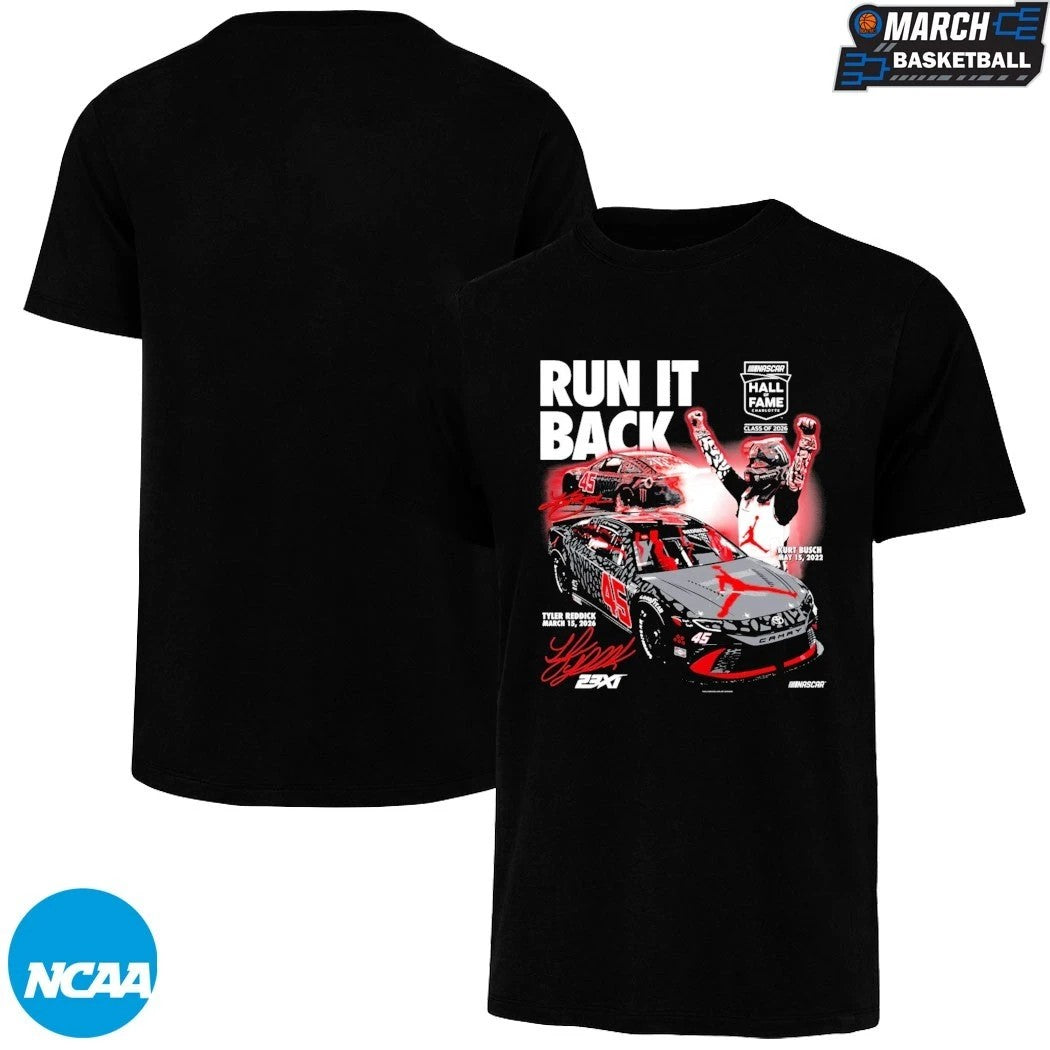Tyler Reddick And Kurt Busch23XI Racing Run It Back Nascar Hall Of Fame Signature T-Shirts