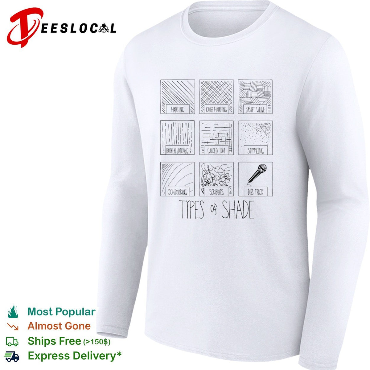 Types of Shade Hatching Cross Hatching Basket Weave Broken Hatching Stippling shirt