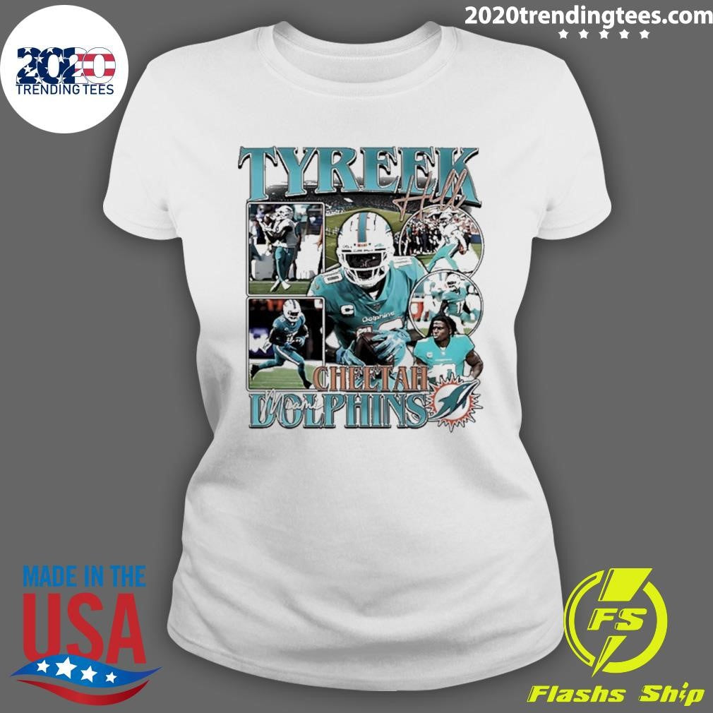 Tyreek Hill Cheetah Miami Dolphins 90s Bootleg Graphic Shirt
