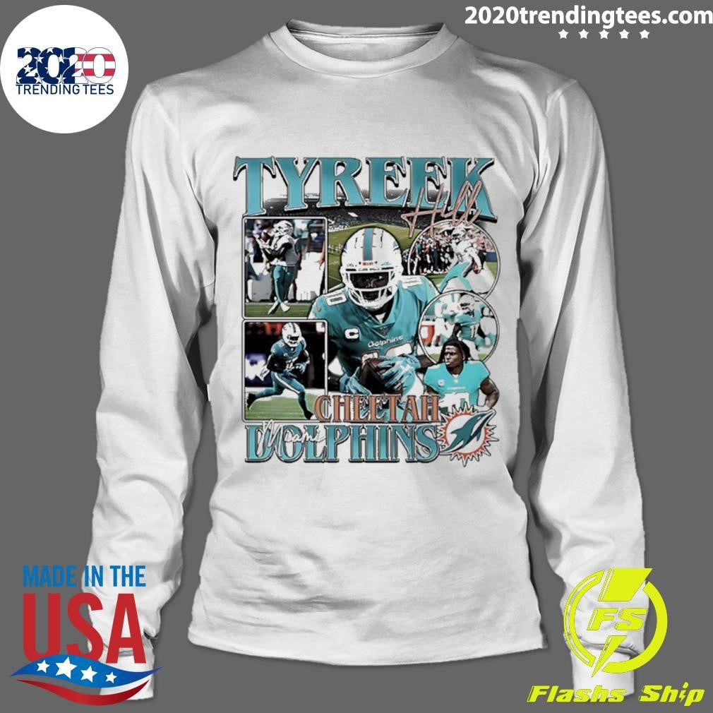 Tyreek Hill Cheetah Miami Dolphins 90s Bootleg Graphic Shirt