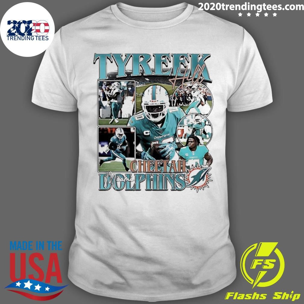 Tyreek Hill Cheetah Miami Dolphins 90s Bootleg Graphic Shirt