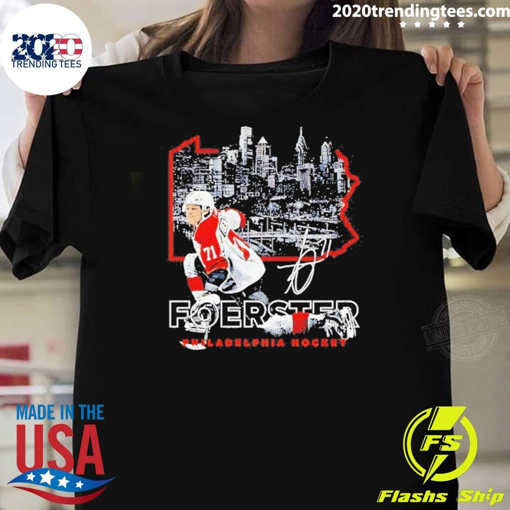 Tyson Foerster Philadelphia Map Skyline Signature Shirt