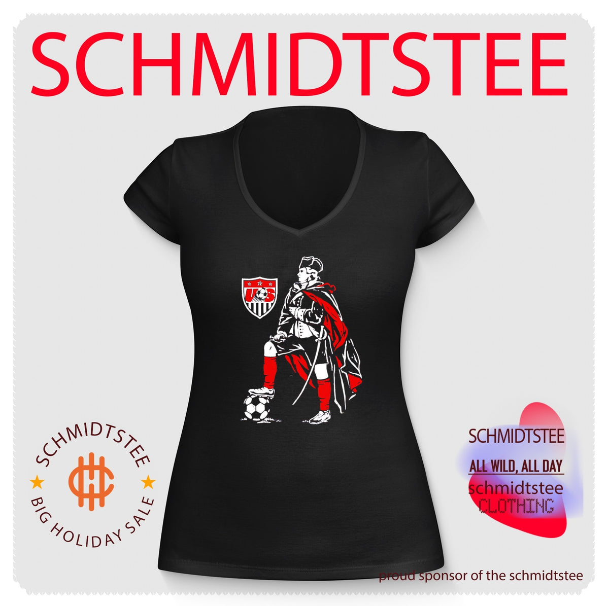 U.S. Soccer Patriot paint graphic shirt