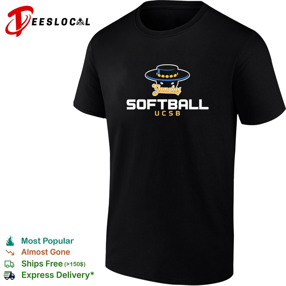 UC Santa Barbara Gauchos men’s basketball softball basic shirt
