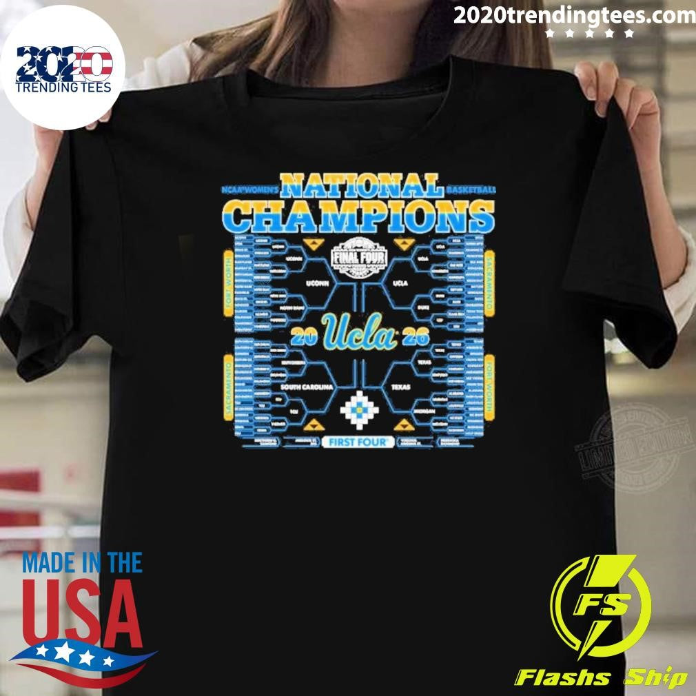 UCLA Bruins Blue 84 Unisex 2026 NCAA Women’s Basketball National Champions Bracket Shirt