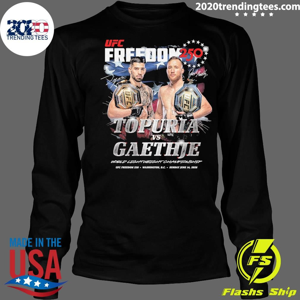 UFC Freedom 250 Topuria Vs Gaethje Signature Shirt