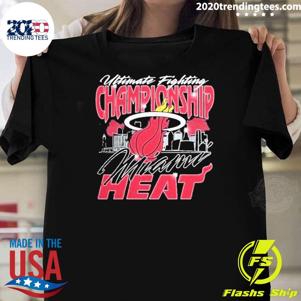 UFC X Miami Heat Exclusive Event Merch UFC 327 At Kaseya Center Shirt