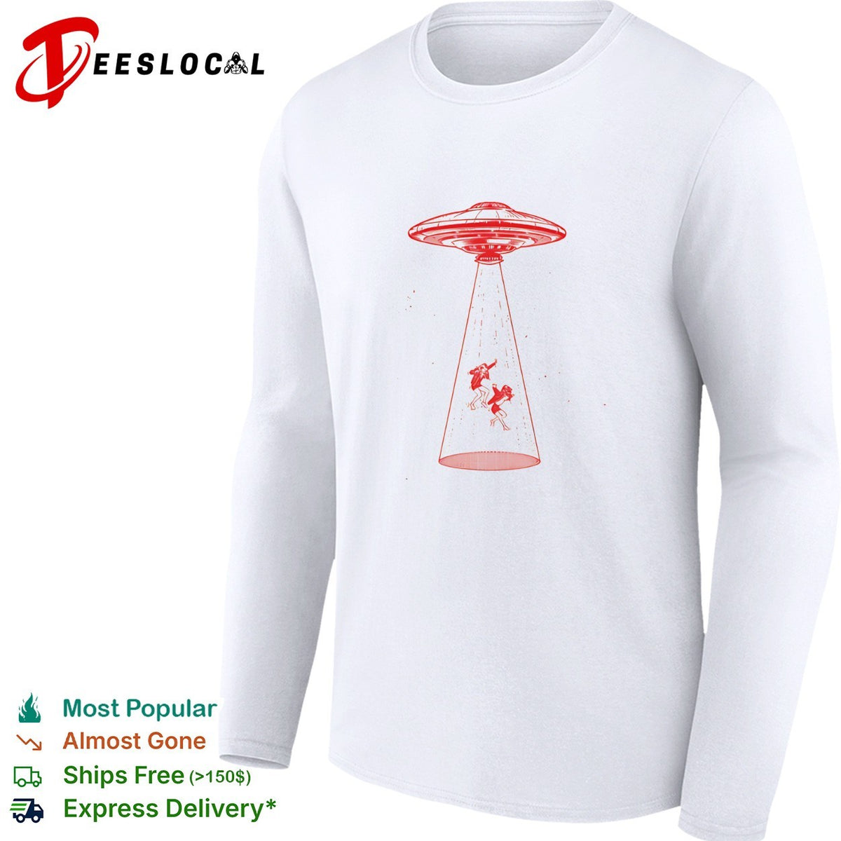 UFO abduction alien beam shirt