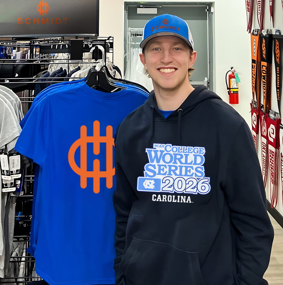 UNC Baseball 2026 College World Series logo shirt