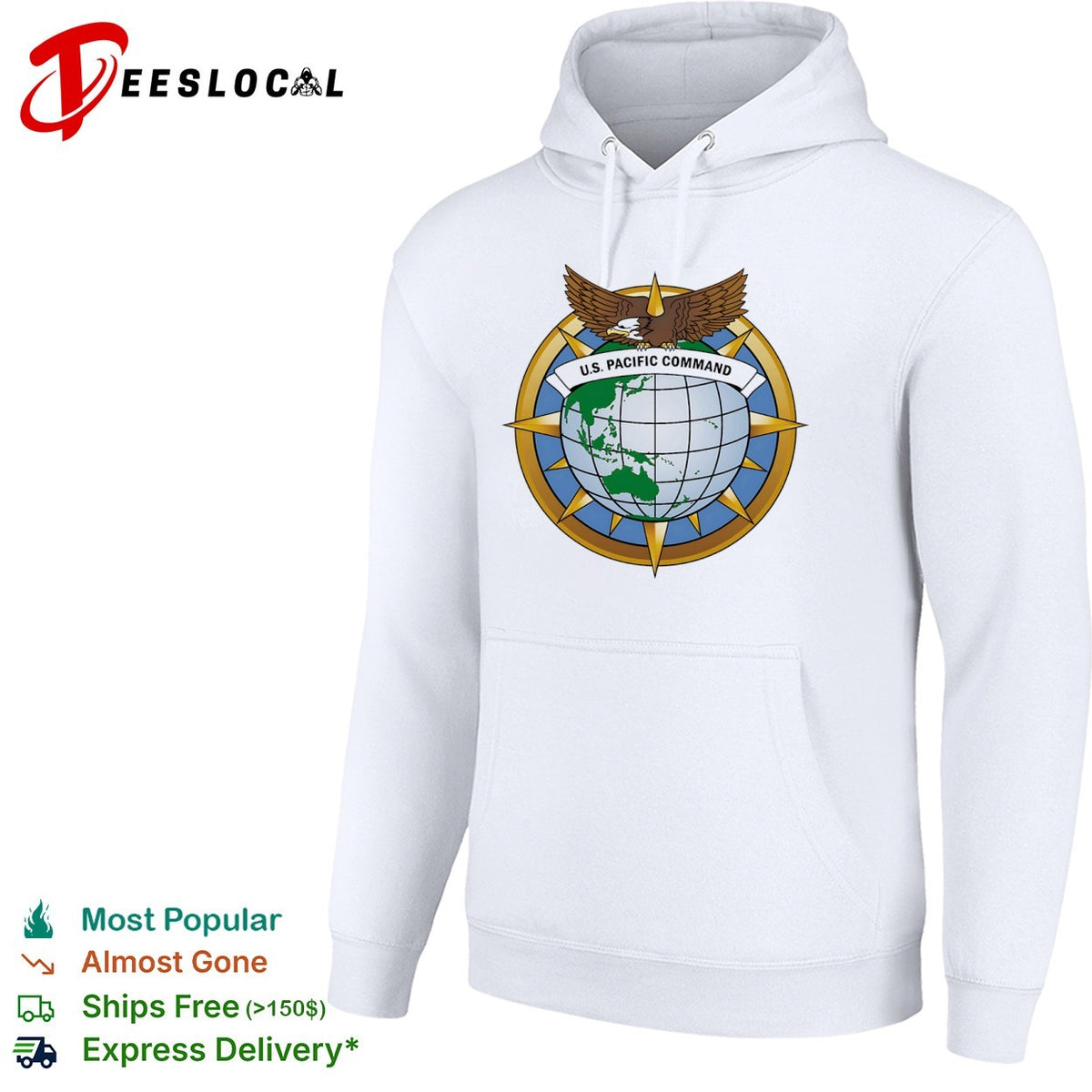 US Pacific Command Eagle Globe Emblem Military Force shirt