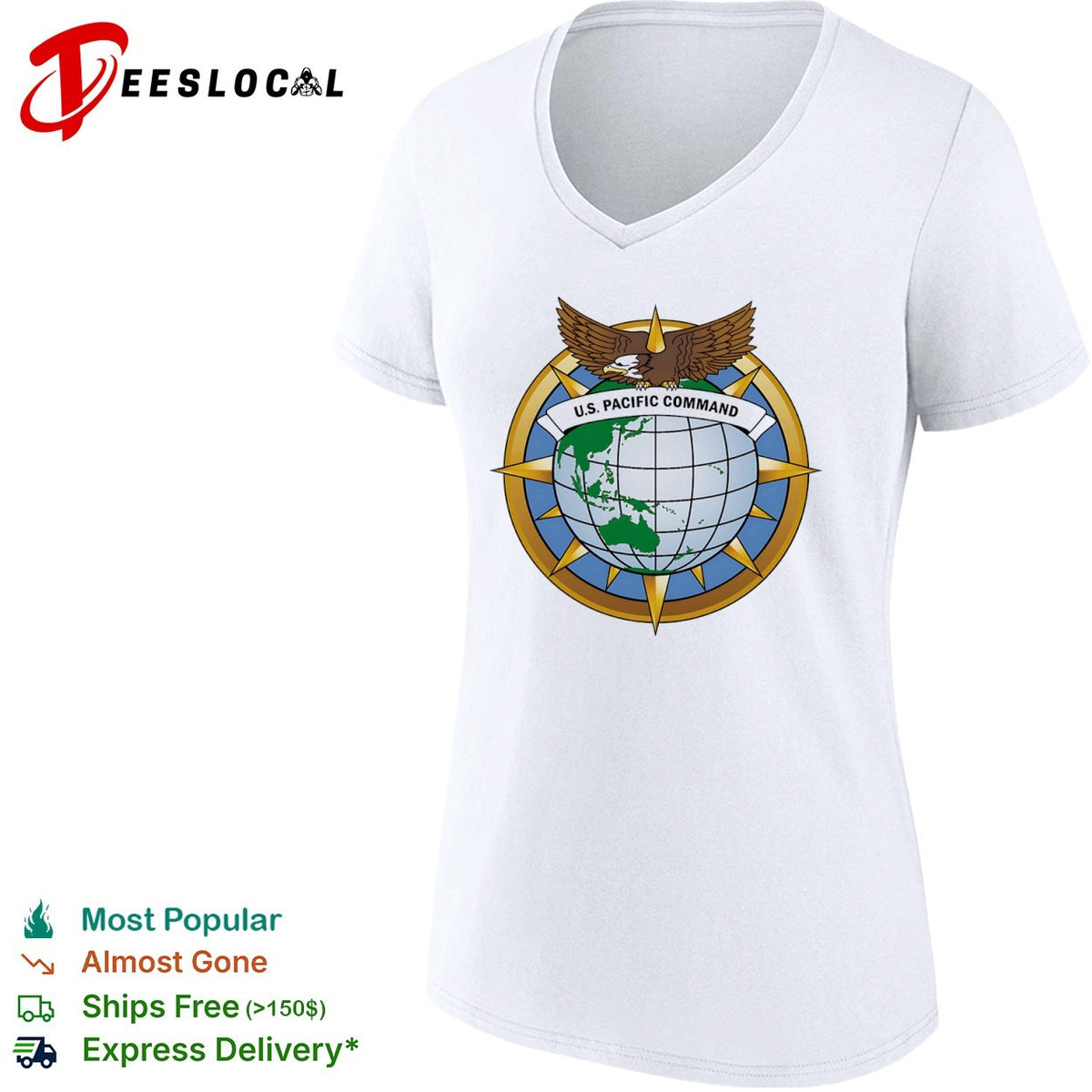US Pacific Command Eagle Globe Emblem Military Force shirt