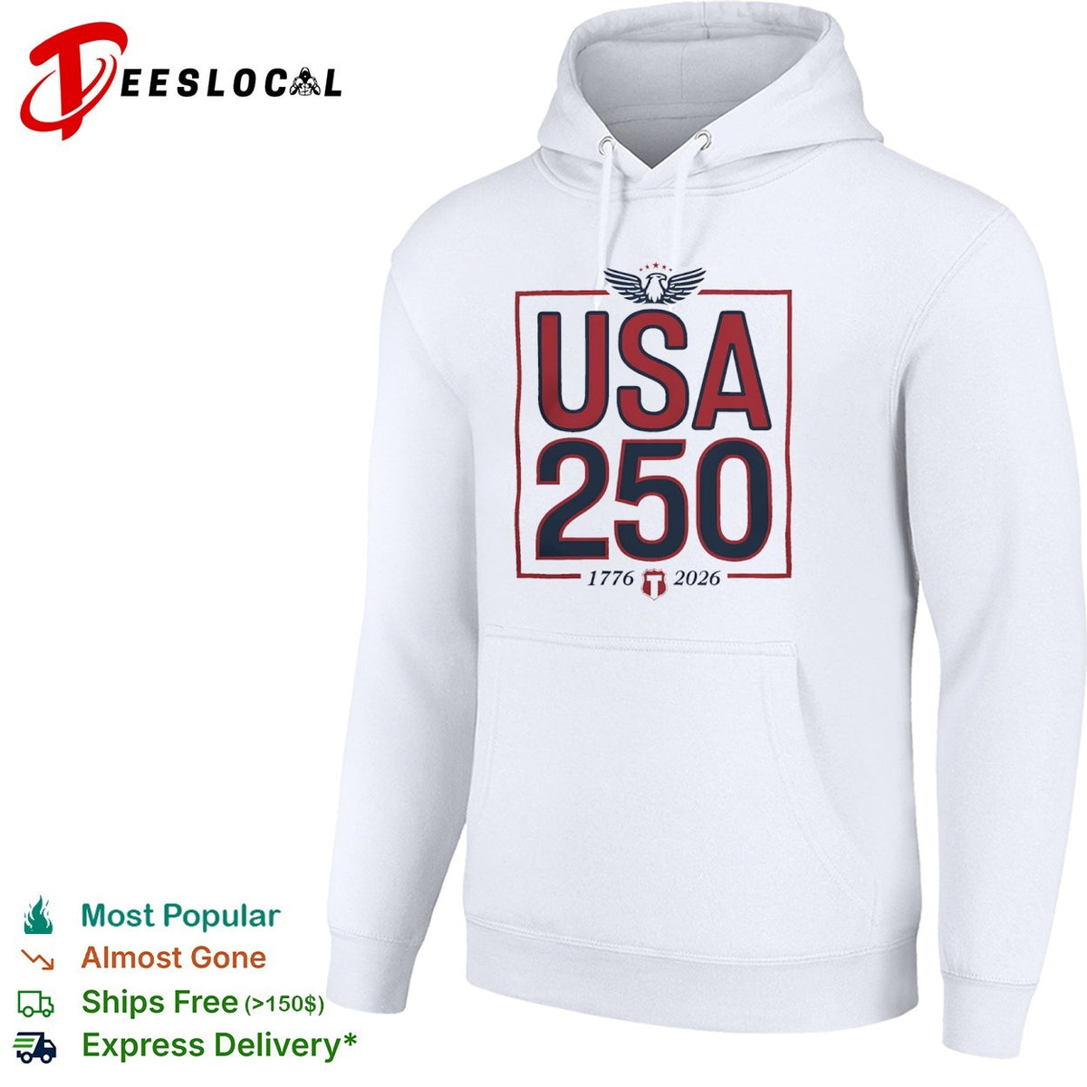 USA 250 1776 2026 Patriotic Eagle Independence Anniversary Commemorative shirt