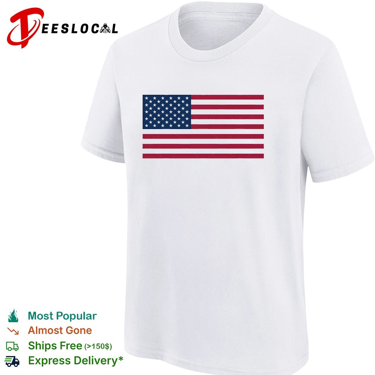 USA American flag stars and stripes classic patriotic shirt